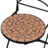 Set de mesa y sillas de jardín 3 piezas con mosaico
