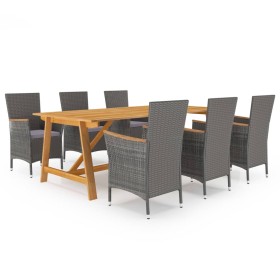 Juego de comedor de jardín de 7 piezas