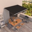 Toldo retráctil automático gris antracita 400x350 cm