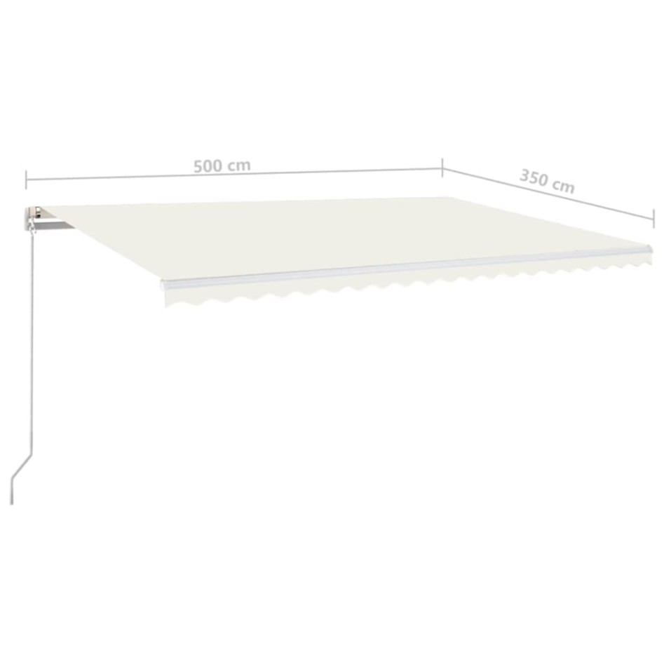 Toldo retráctil manual crema 500x350