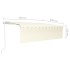 Toldo retráctil manual con persiana crema 5x3