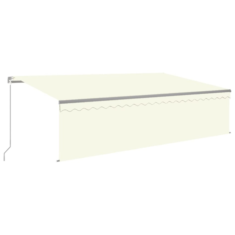 Toldo retráctil manual con persiana crema 5x3