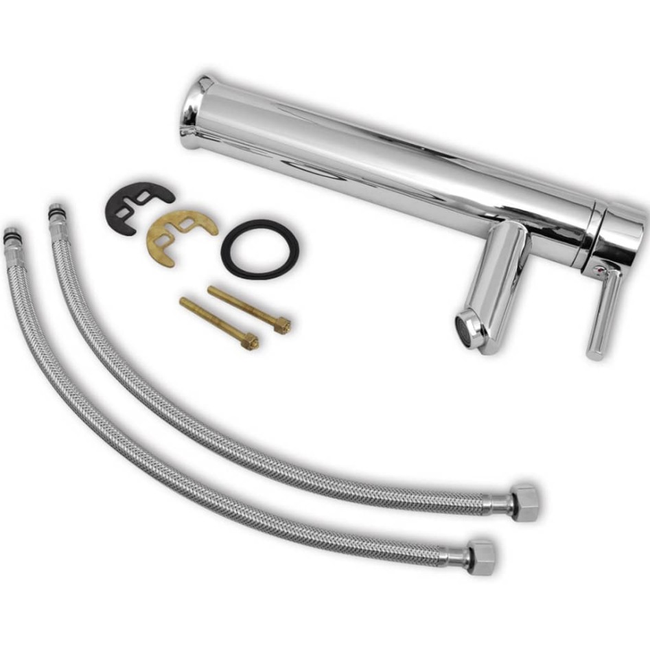 Conjunto de muebles de baño con lavabo y grifo 4 piezas