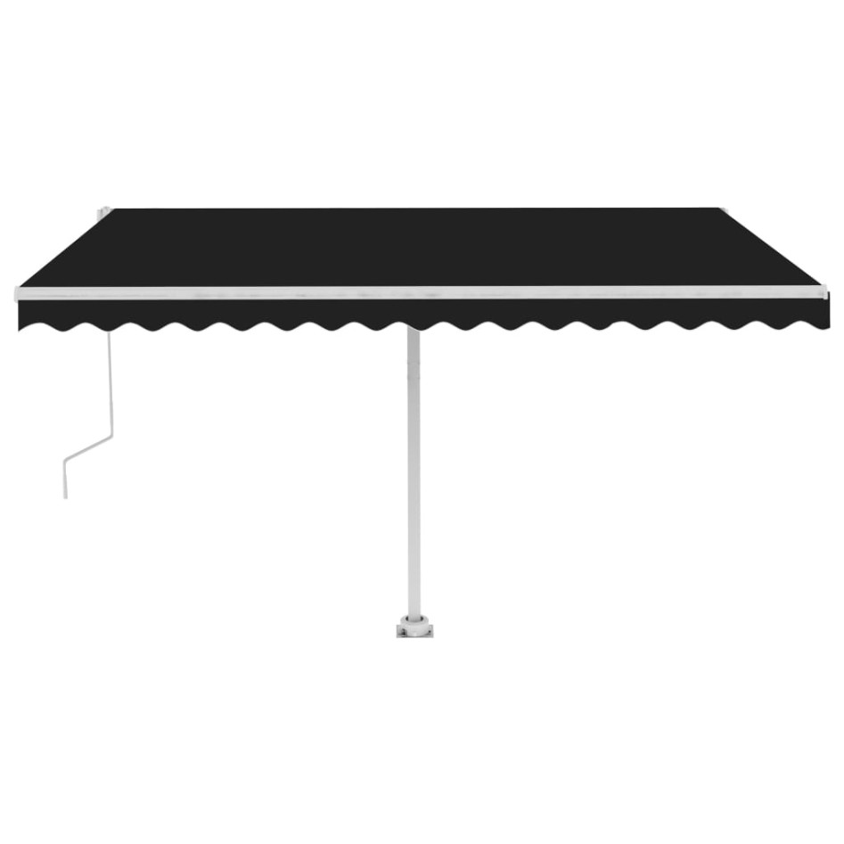 Toldo de pie automático gris antracita 450x350