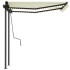 Toldo automático con LED sensor de viento color crema 3,5x2,5