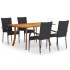 Juego de comedor para jardín 5 piezas