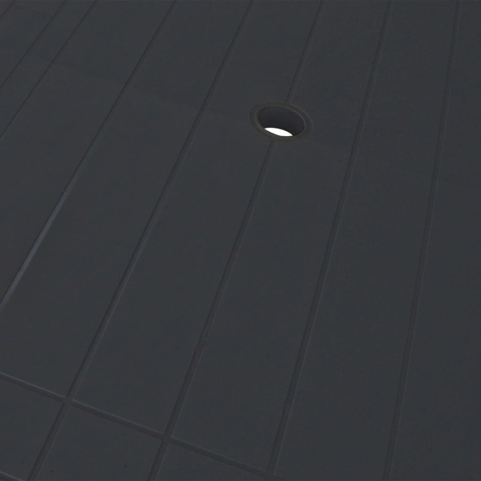 Set de comedor de jardín 5 piezas plástico gris