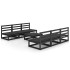 Juego de muebles de jardín 5 piezas negro madera maciza de