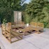 Muebles de jardín 7 piezas marrón miel madera maciza de