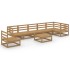 Muebles de jardín 8 piezas marrón miel madera maciza de