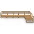 Muebles de jardín 7 piezas marrón miel madera maciza de