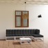 Muebles de jardín 6 piezas con cojines de madera de pino