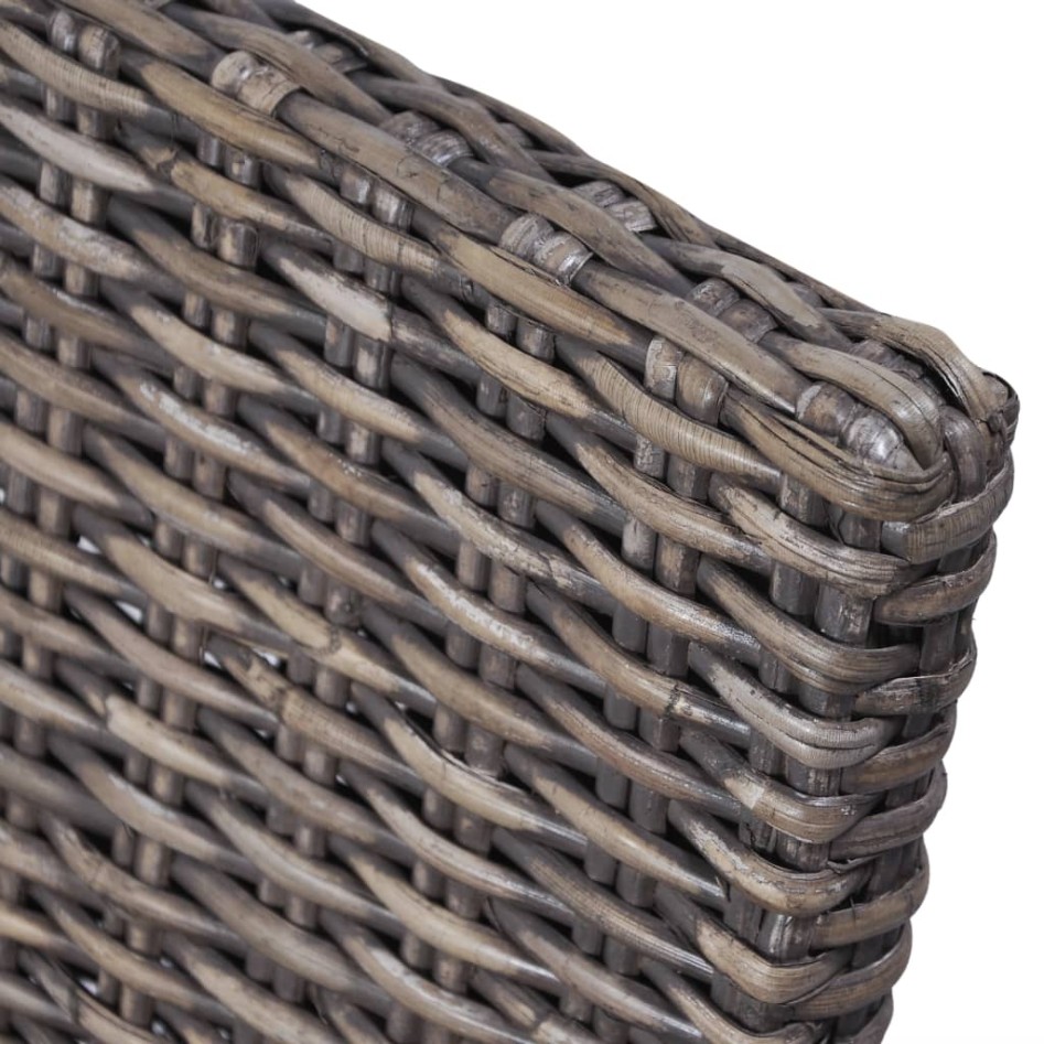 Sillas de comedor 4 unidades ratán Kubu y madera mango