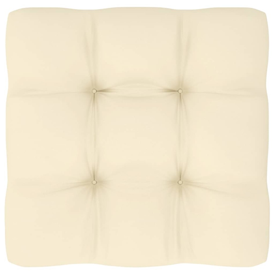 Set de muebles de jardín 6 pzs cojines madera pino marrón