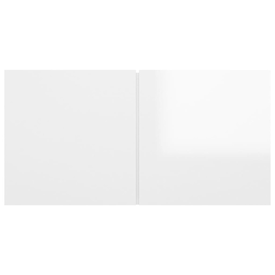 Set de muebles de salón 10 pzas madera ingeniería blanco