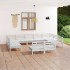 Juego de muebles de jardín 11 piezas madera maciza pino