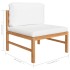 Set de muebles de jardín 7 pzas madera de teca y cojines