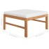 Set de muebles de jardín 7 pzas madera de teca y cojines