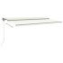 Toldo de pie retráctil manual crema 500x350