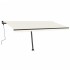 Toldo de pie manual retráctil crema 400x350