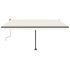 Toldo de pie manual retráctil crema 400x350