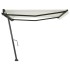Toldo de pie manual retráctil crema 400x350