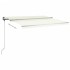 Toldo de pie manual retráctil crema 400x350