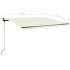 Toldo de pie manual retráctil crema 400x350