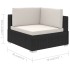 Set muebles de jardín 6 piezas y cojines ratán sintético