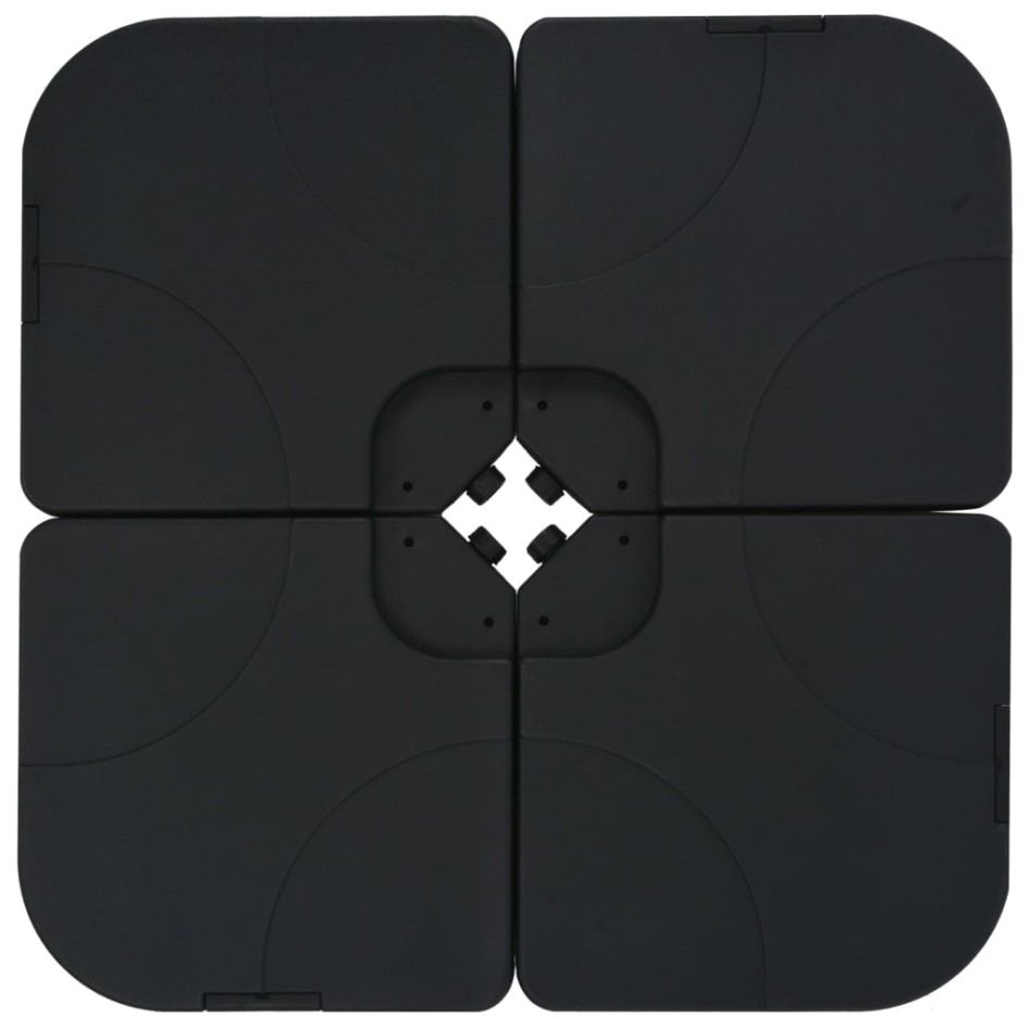 Sombrilla de jardín con base portátil gris