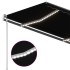 Toldo retráctil manual con luz LED gris antracita 450x300