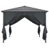 Cenador con cortinas aluminio 3x3 m