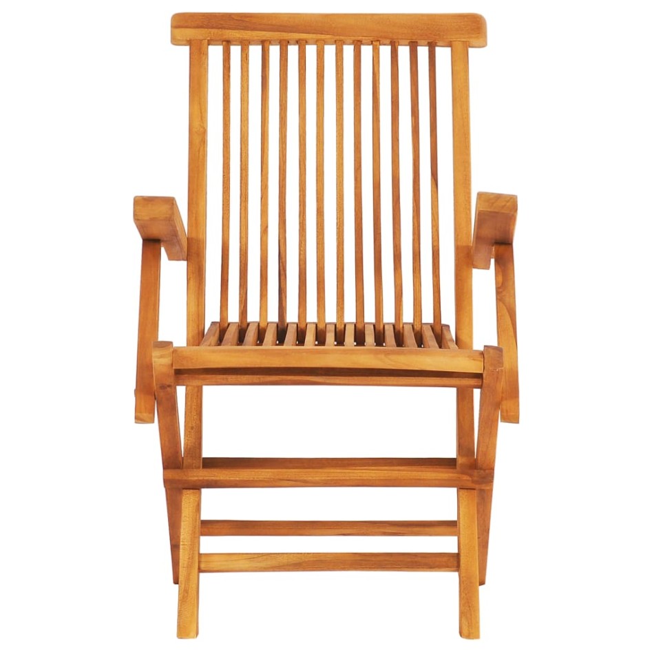 Set comedor de jardín plegable 7 piezas madera maciza de