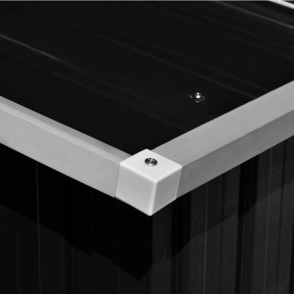 Caseta de jardín metal antracita 257x298x178