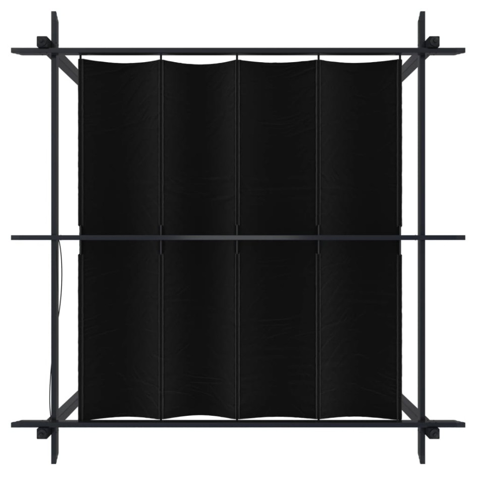 Cenador de jardín con techo retráctil gris antracita 3x3