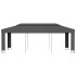 Cenador con doble techo gris antracita 3x6