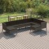 Set de muebles de jardín 9 pzas y cojines ratán sintético