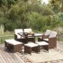 Set de comedor jardín 9 pzas y cojines ratán sintético