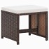 Set de comedor jardín 9 pzas y cojines ratán sintético