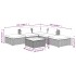 Set muebles de jardín 6 piezas y cojines ratán sintético