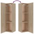 Set de muebles para TV 8 pzas madera contrachapada roble