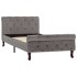 Estructura de cama de terciopelo gris 90x200