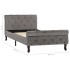 Estructura de cama de terciopelo gris 90x200