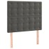 Cama box spring colchón y LED terciopelo gris oscuro 120x200