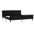 Estructura de cama de terciopelo negro 180x200