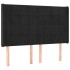 Cama box spring colchón y LED terciopelo negro 140x190