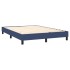 Cama box spring con colchón tela azul 140x200