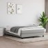 Cama box spring con colchón tela gris claro 140x190
