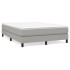 Cama box spring con colchón tela gris claro 140x190
