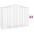 Cestas gaviones 4 uds forma de arco hierro 200x50x140/160